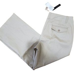 Grace Elements Women's Size 8 Covent Garden English Khaki Cropped Pants NWT